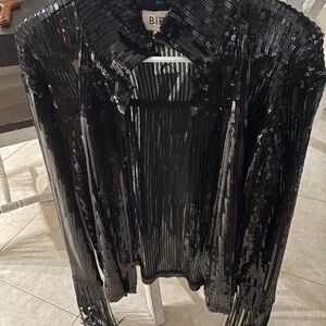 BiBi Black Sequins Small/medium could be used for a light jacket or a top. NW